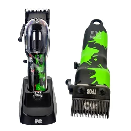 TPOB Slime 2 Barber Hair Clippers for Men 6800 RPM with Matte Black Case & X Fade Blade | Professional Cordless Hair Cutting Set thumbnail 1
