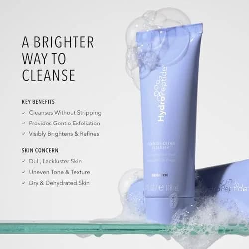 HydroPeptide Foaming Cream Cleanser 4 oz | Brightening Daily Face Wash for All Skin Types thumbnail 2