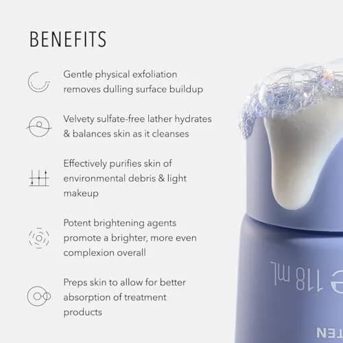 HydroPeptide Foaming Cream Cleanser 4 oz | Brightening Daily Face Wash for All Skin Types thumbnail 3
