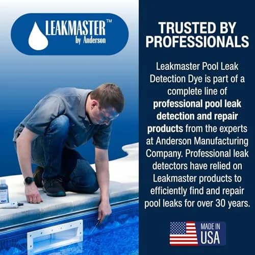 Leakmaster Pool Leak Detection Kit – 8 oz Blue Dye with Reusable Syringe – 492ml (16 fl oz) Total | Professional Water Tracing Tool (2 Pack) thumbnail 7
