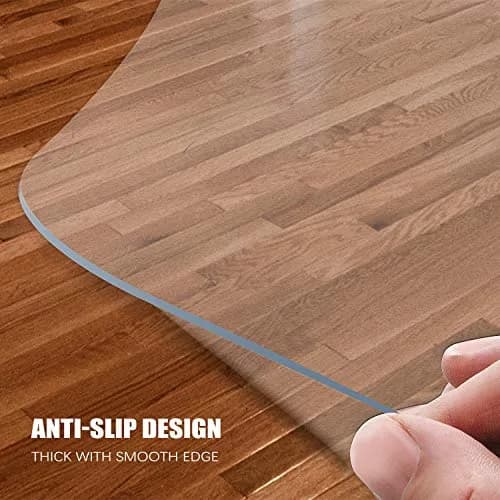 Kuyal Clear Chair Mat for Hardwood Floor 117cm x 183cm (46" x 72") | Protects Floors from Chair Damage thumbnail 5