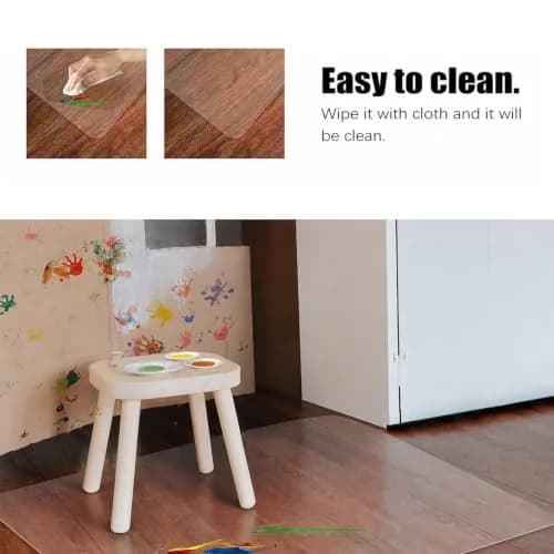 Kuyal Clear Chair Mat for Hardwood Floor 117cm x 183cm (46" x 72") | Protects Floors from Chair Damage thumbnail 3