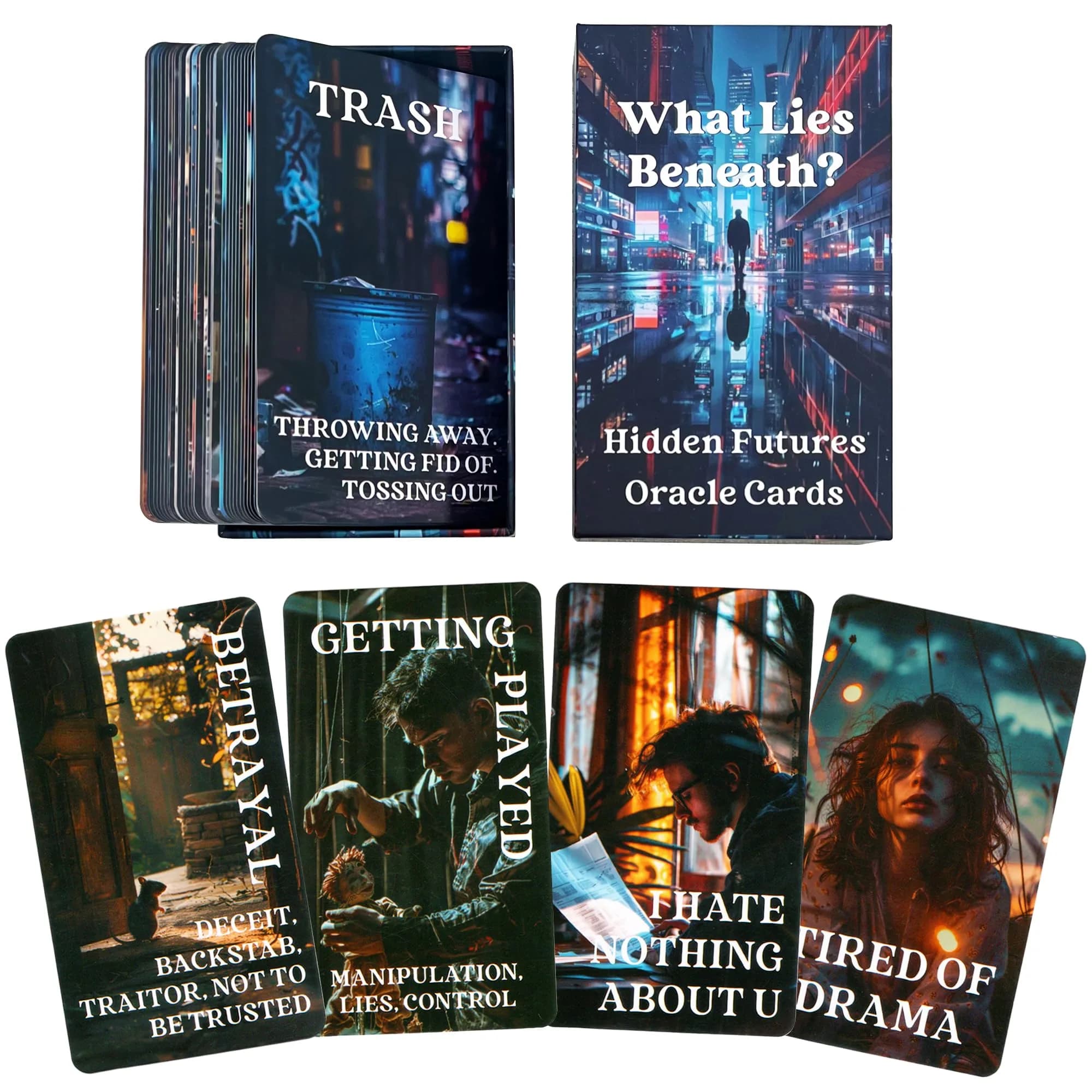 GZXINKE Spill The Beans Oracle Cards 56 Cards (7cm x 12cm) | Revealing Hidden Truths