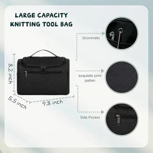Yarniss Complete Crochet Kit for Beginners | 12 Ergonomic Hooks, 15 Yarn Colors, Storage Bag thumbnail 5