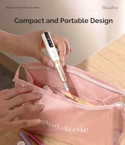 MelodySusie PC180E Cordless Nail Drill 25000RPM | Rechargeable Electric File with LED Display thumbnail 2