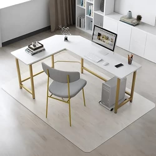 Kuyal Clear Chair Mat for Hardwood Floor 129.5cm x 160cm (51" x 63") | Protects Floors from Scratches & Scuffs thumbnail 1