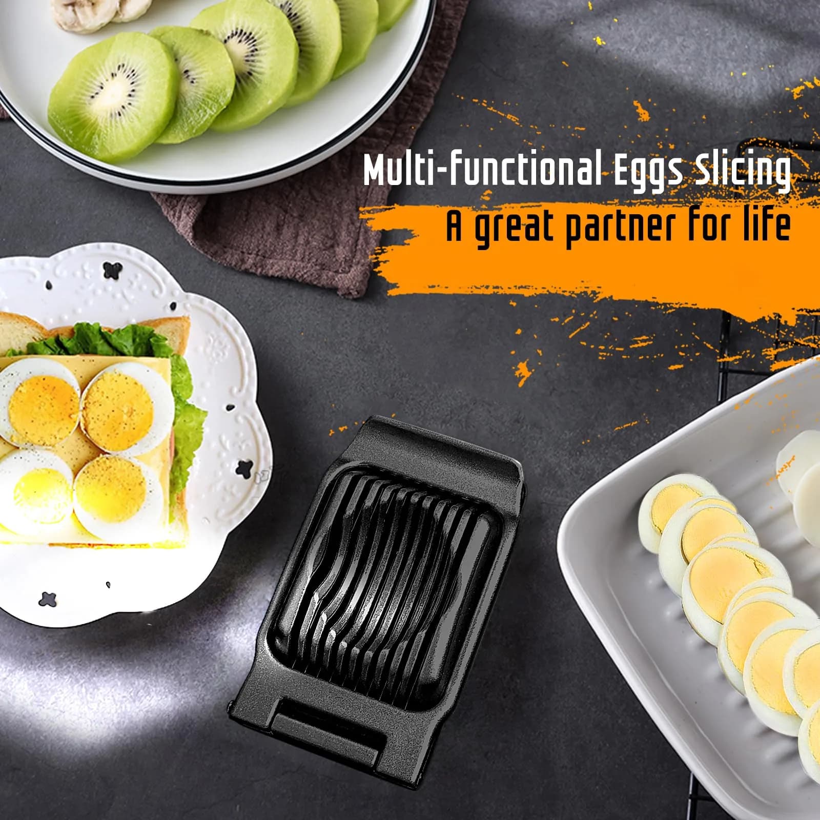 REDSETS Multipurpose Heavy Duty Aluminium Egg Slicer with Stainless Steel Wire | Slices 11 Egg Pieces - view 6