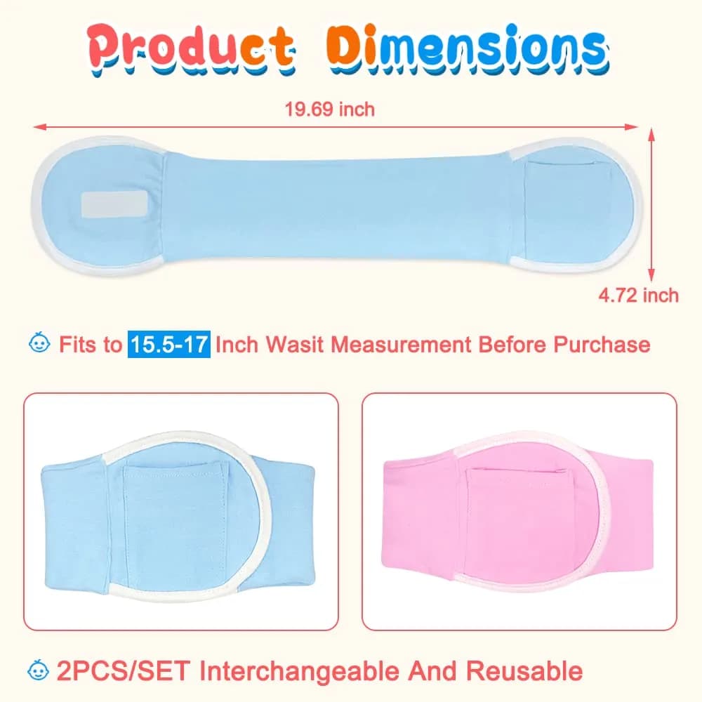 Mybow Yellow Umbilical Hernia Belt for Babies | Adjustable Navel Support Band - view 3