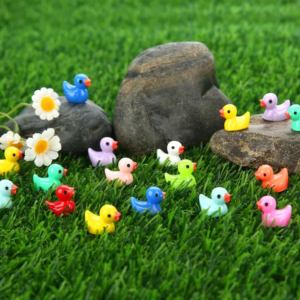 GWAHSA Mini Ducks 240pcs (0.6 inch) | Colorful Resin Figurines for Crafts & Decor - view 5