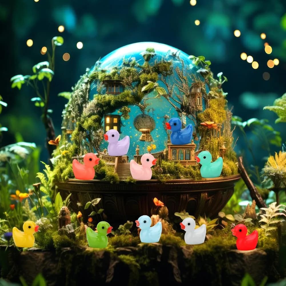 GWAHSA Mini Ducks 240pcs (0.6 inch) | Colorful Resin Figurines for Crafts & Decor - view 6