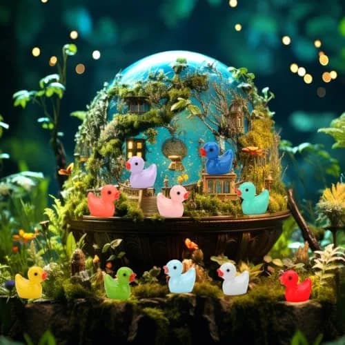 GWAHSA Mini Ducks 240pcs (0.6 inch) | Colorful Resin Figurines for Crafts & Decor thumbnail 6
