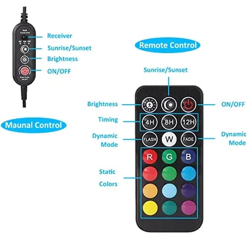 ZHGSERVU Pond Lights LED Underwater Fountain Lights 36LED Bulbs with Timer Remote Control Colors Changing Submersible Spotlight Set of 4 | IP68 Waterproof for Ponds, Fountains, Aquariums, Pools thumbnail 5