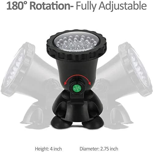 ZHGSERVU Pond Lights LED Underwater Fountain Lights 36LED Bulbs with Timer Remote Control Colors Changing Submersible Spotlight Set of 4 | IP68 Waterproof for Ponds, Fountains, Aquariums, Pools thumbnail 2