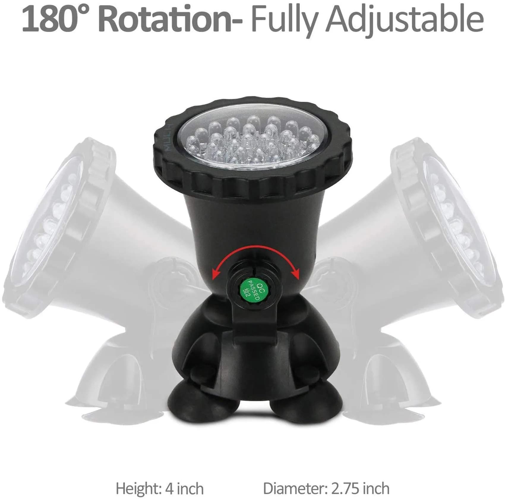 ZHGSERVU Pond Lights LED Underwater Fountain Lights 36LED Bulbs with Timer Remote Control Colors Changing Submersible Spotlight Set of 4 | IP68 Waterproof for Ponds, Fountains, Aquariums, Pools - view 2