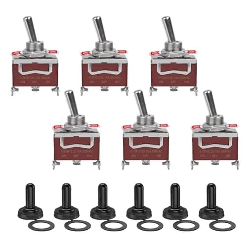COROTC 6 Pack Toggle Switch 12V DC 30A | Heavy Duty Marine Waterproof SPDT (70-120 chars) thumbnail 1
