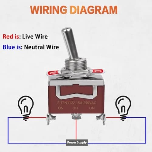 COROTC 6 Pack Toggle Switch 12V DC 30A | Heavy Duty Marine Waterproof SPDT (70-120 chars) thumbnail 6