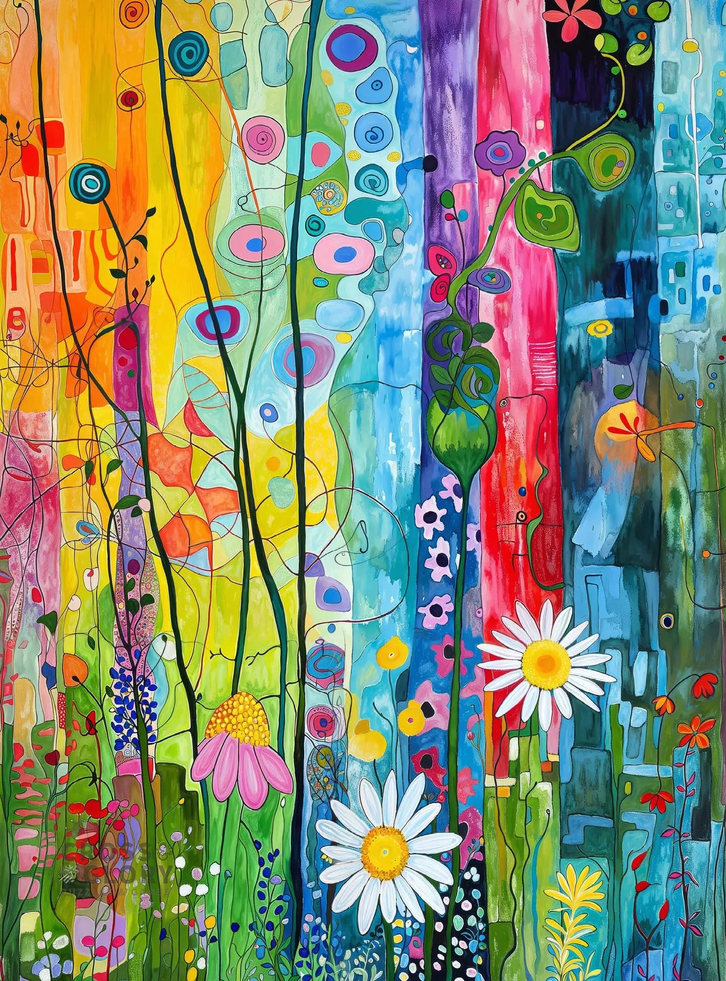 Cross & Glory City Garden Rainbow Retreat 1000-Piece Puzzle | Vibrant Urban & Floral Scene — City Garden Rainbow Retreat