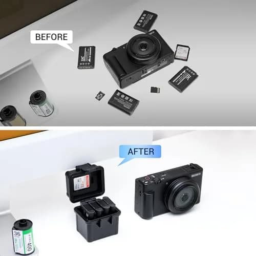 JJC Battery & SD Card Case Water-Resistant Shockproof Storage Box for Lithium Batteries & Memory Cards thumbnail 7