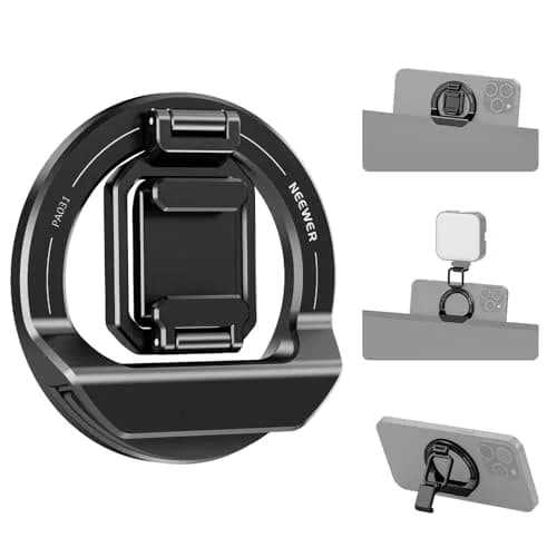 NEEWER Foldable Continuity Camera Mount with Cold Shoe for MagSafe iPhone 15 Pro Max 14 13 12 MacBook Air 13" M1, MacBook Air 2018-2020, MacBook Pro 13" M1/M2, PA031 | Compact, Foldable Video Accessory thumbnail 1