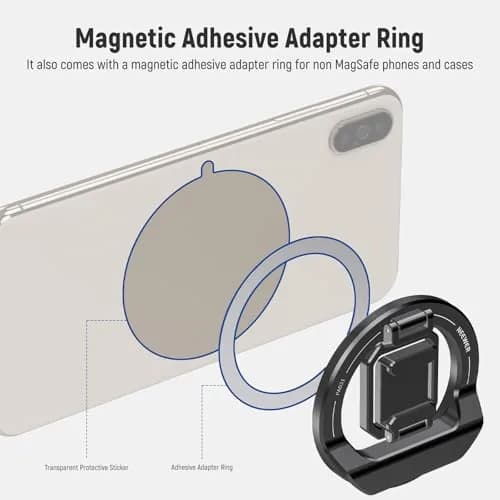NEEWER Foldable Continuity Camera Mount with Cold Shoe for MagSafe iPhone 15 Pro Max 14 13 12 MacBook Air 13" M1, MacBook Air 2018-2020, MacBook Pro 13" M1/M2, PA031 | Compact, Foldable Video Accessory thumbnail 6