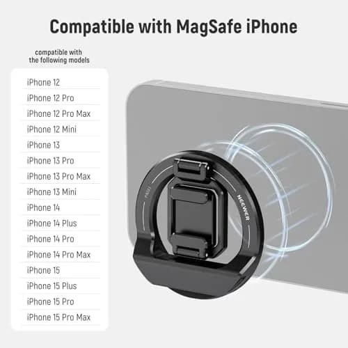 NEEWER Foldable Continuity Camera Mount with Cold Shoe for MagSafe iPhone 15 Pro Max 14 13 12 MacBook Air 13" M1, MacBook Air 2018-2020, MacBook Pro 13" M1/M2, PA031 | Compact, Foldable Video Accessory thumbnail 3