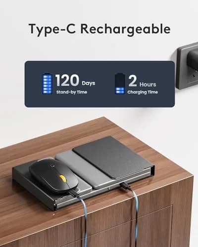 Samsers Foldable Keyboard and Mouse Combo, Full-Size Portable Travel Keyboard & Rechargeable Wireless Mouse | Bluetooth 5.0 x 2 + 2.4G thumbnail 7