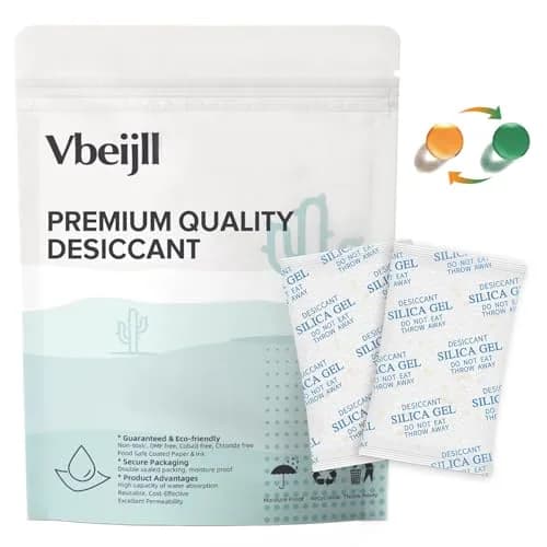 Vbeijll 5 Gram Silica Gel Packets (50 Pack) Moisture Absorbers for Lab & Home thumbnail 1