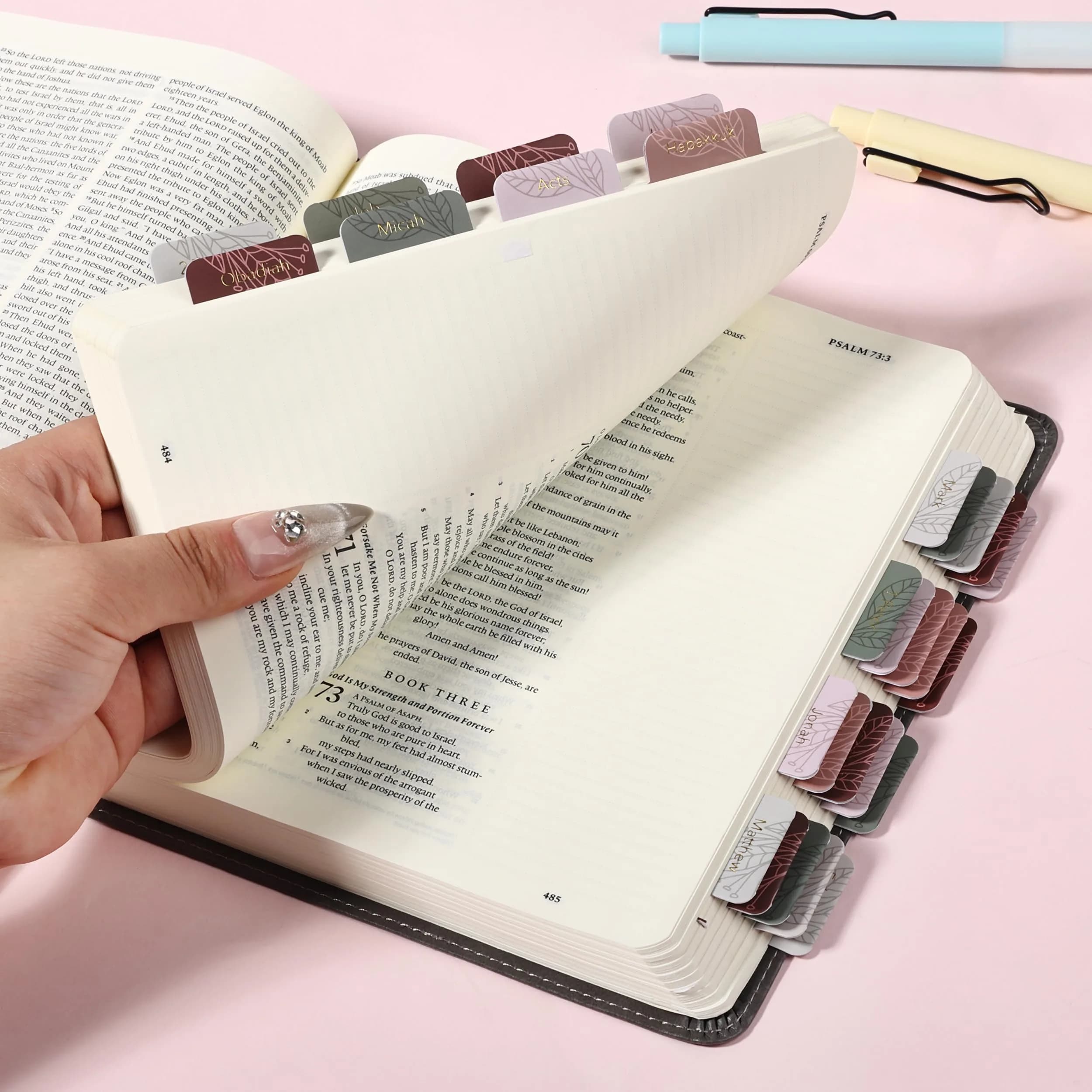Mr. Pen Boho Theme Bible Tabs, Laminated, 72 Tabs | Bible Indexing for Students - view 6