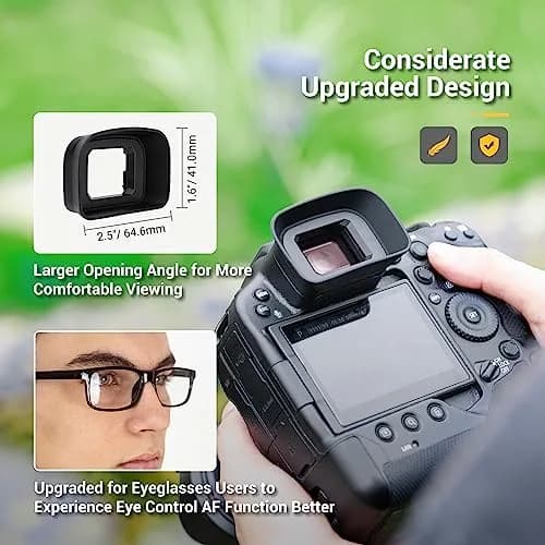 KIWIFOTOS ER-H Long Eyecup Eyepiece Viewfinder for Canon EOS R3 Camera | Blocks Stray Light for Clearer Views thumbnail 5