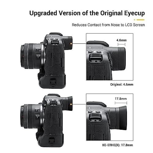 KIWIFOTOS ER-H Long Eyecup Eyepiece Viewfinder for Canon EOS R3 Camera | Blocks Stray Light for Clearer Views thumbnail 2