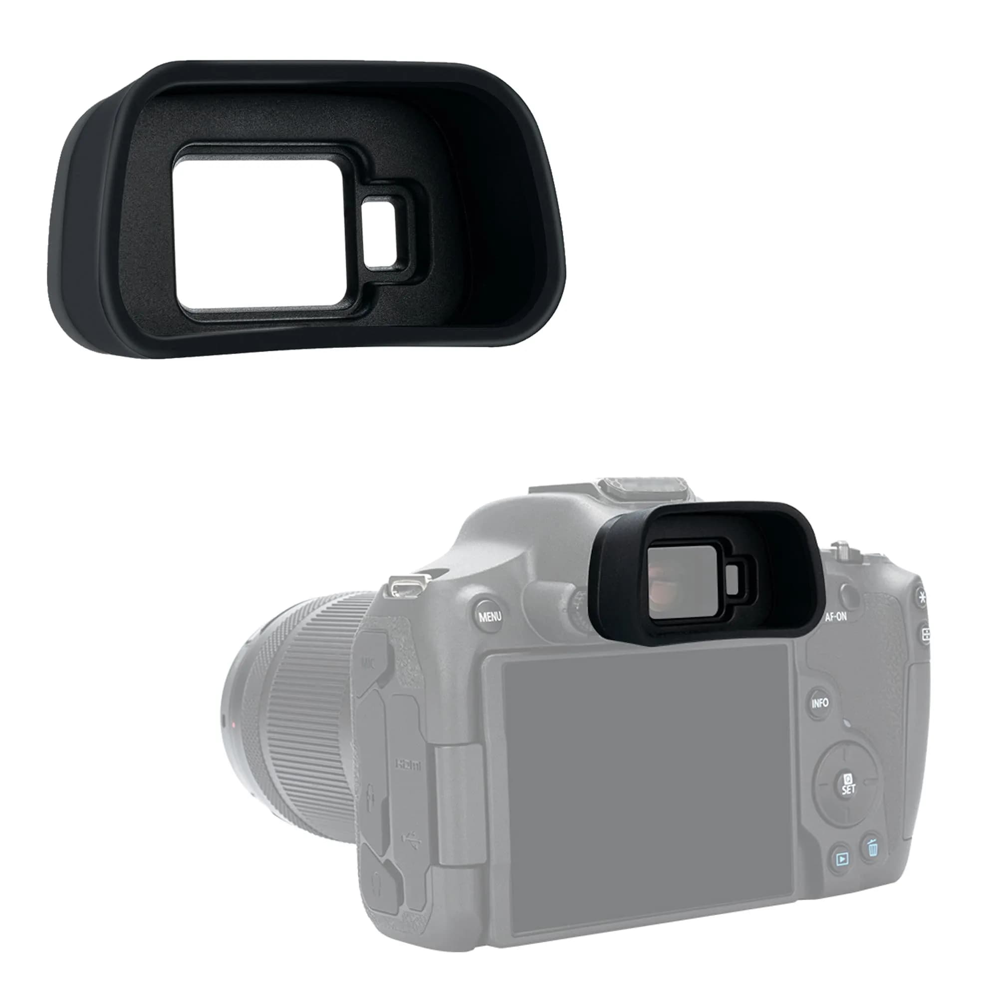 KIWIFOTOS Long Soft Eyecup Eyepiece Viewfinder for Canon EOS R7 Camera | Blocks Stray Light — For Canon R7 Camera
