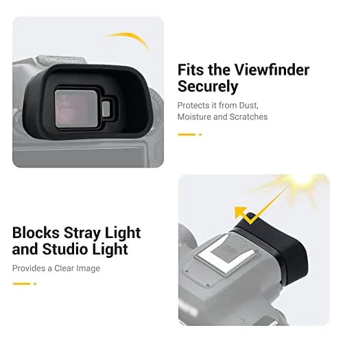KIWIFOTOS Long Soft Eyecup Eyepiece Viewfinder for Canon EOS R7 Camera | Blocks Stray Light thumbnail 4