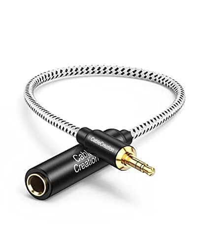 CableCreation 6.35mm to 3.5mm Audio Adapter Cable 0.7m (2.3ft) | Connect Amplifiers to Headphones thumbnail 1