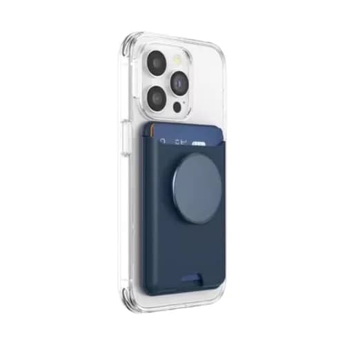 PopSockets Phone Wallet for MagSafe with Grip- Navy | Slim Magnetic Card Holder & Stand thumbnail 2