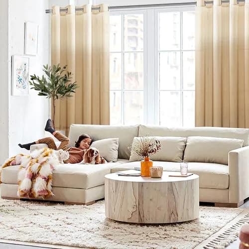 DWCN Taupe Ombre Sheer Curtains 96 Inches Long | Elegant Light Diffusion for Living Room thumbnail 4