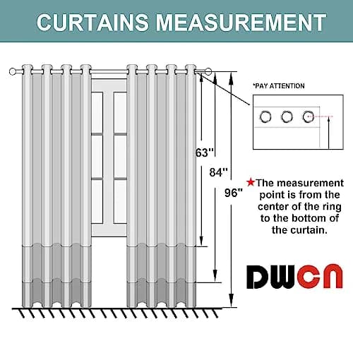 DWCN Taupe Ombre Sheer Curtains 96 Inches Long | Elegant Light Diffusion for Living Room thumbnail 8