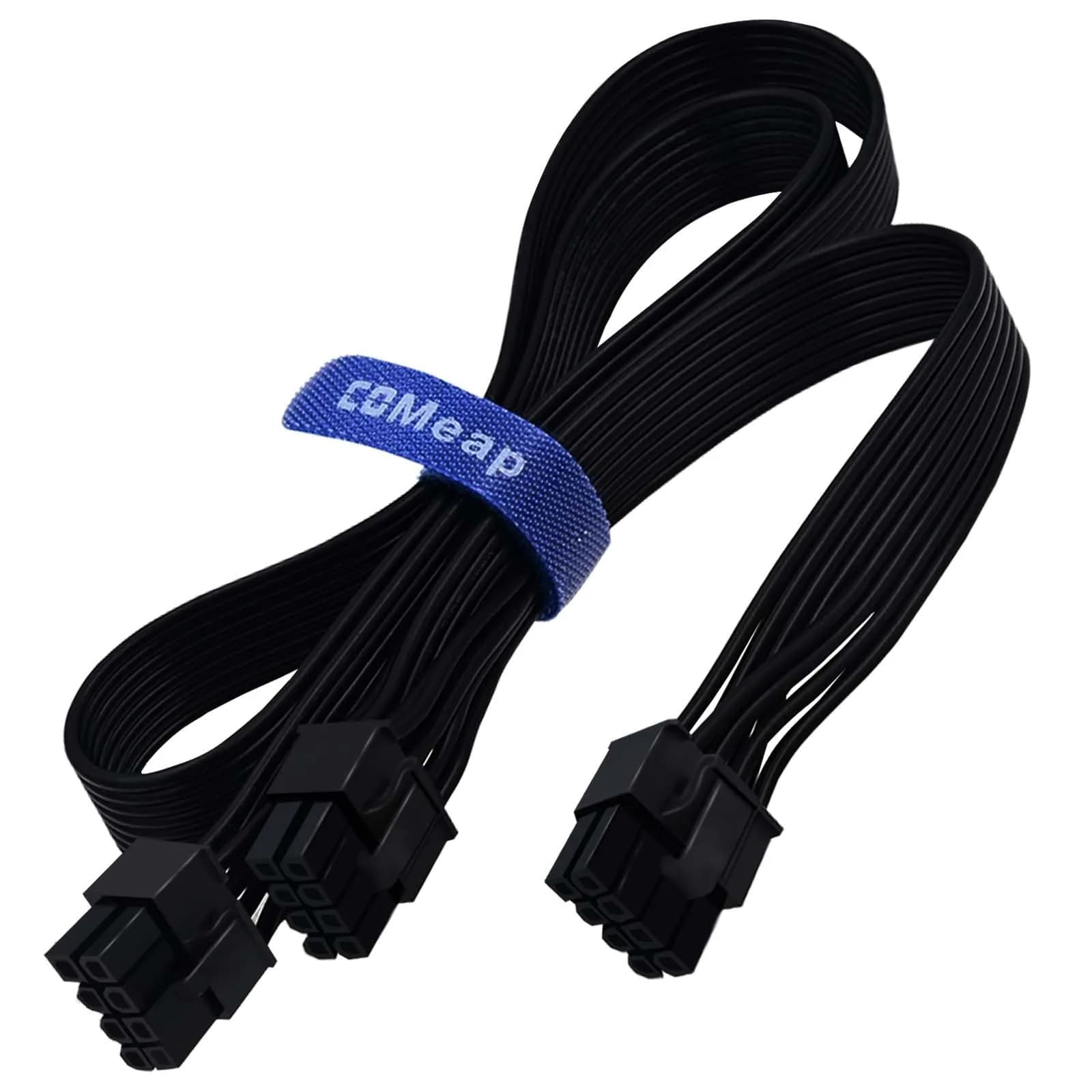 COMeap PCIe Power Cable for EVGA 8 Pin to Dual 8 Pin (6+2) 25-inch | GPU Power Extension