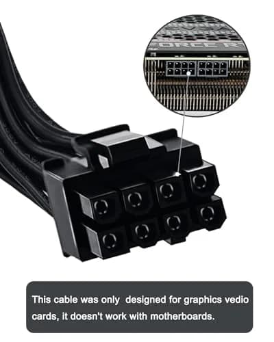 COMeap PCIe Power Cable for EVGA 8 Pin to Dual 8 Pin (6+2) 25-inch | GPU Power Extension thumbnail 6