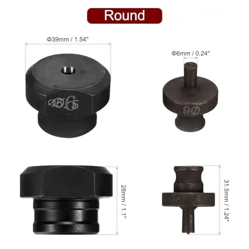 HARFINGTON Hydraulic Hole Punch Die 6mm | Precise Round Hole Electric Punching Kit for MHP-20 JP-20 Machine thumbnail 2