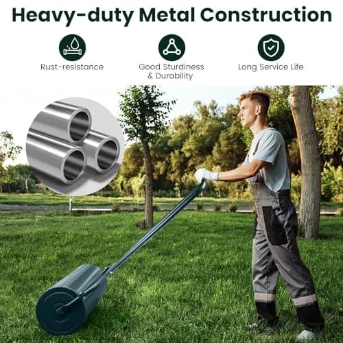 ARNOT Lawn Roller 12x36-Inch | Heavy-Duty Water/Sand Filled Garden Drum for Lawn & Yard thumbnail 2