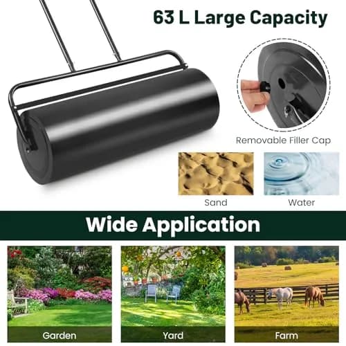 ARNOT Lawn Roller 12x36-Inch | Heavy-Duty Water/Sand Filled Garden Drum for Lawn & Yard thumbnail 5