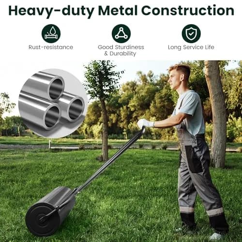 ARNOT Lawn Roller 12x36-Inch | Heavy-Duty Water/Sand Filled Garden Drum for Lawn & Yard thumbnail 2