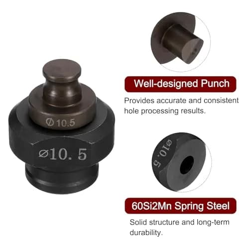 HARFINGTON Hydraulic Hole Punch Die 10.5mm | Precise Round Hole for Steel & Aluminum thumbnail 4