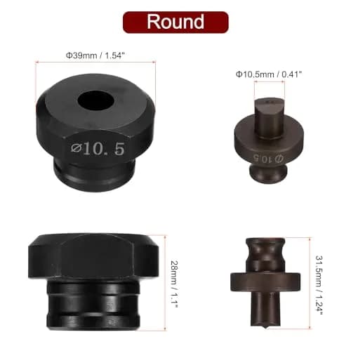 HARFINGTON Hydraulic Hole Punch Die 10.5mm | Precise Round Hole for Steel & Aluminum thumbnail 2