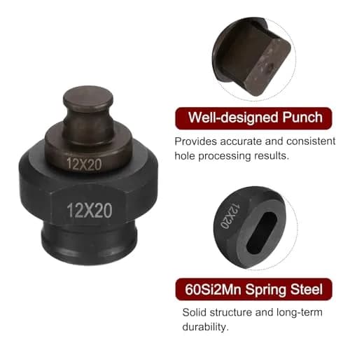 HARFINGTON Hydraulic Hole Punch Die 12x20mm Oval Hole Kit | Precise Metal Punching for Angle Steel thumbnail 4