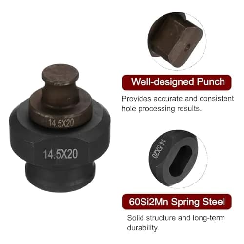 HARFINGTON Hydraulic Hole Punch Die 14.5 x 20mm Oval | Electric Hydraulic Punching Kit for MHP-20 JP-20 thumbnail 4