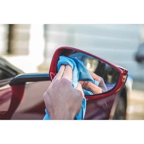 The Rag Company Diamond Weave Glass & Window Towel 40cm x 40cm (16in x 16in) Blue (6-Pack) | Streak-Free Shine for Mirrors & Chrome thumbnail 4