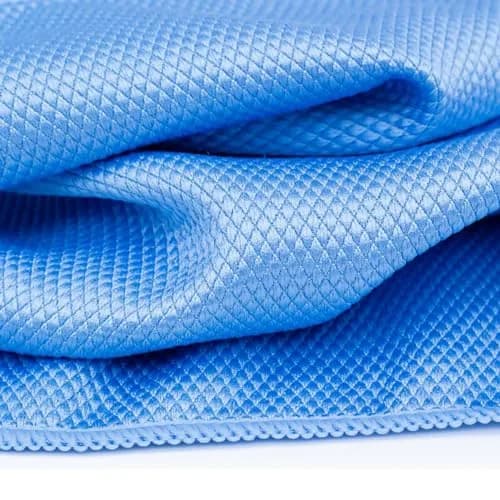 The Rag Company Diamond Weave Glass & Window Towel 40cm x 40cm (16in x 16in) Blue (6-Pack) | Streak-Free Shine for Mirrors & Chrome thumbnail 5