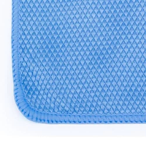 The Rag Company Diamond Weave Glass & Window Towel 40cm x 40cm (16in x 16in) Blue (6-Pack) | Streak-Free Shine for Mirrors & Chrome thumbnail 2