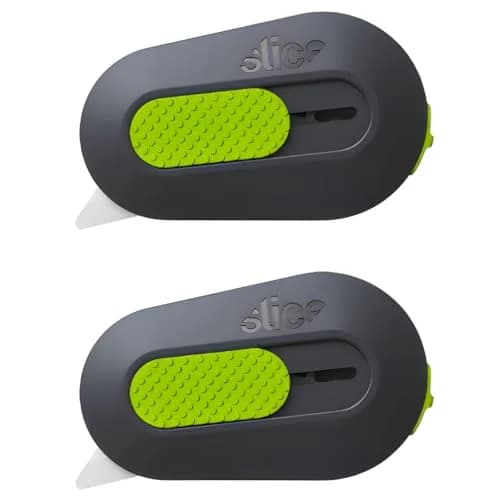 Slice Auto-Retractable Mini Box Cutter 2 Pack | Safe Ceramic Blade Lasts 11x Longer thumbnail 1